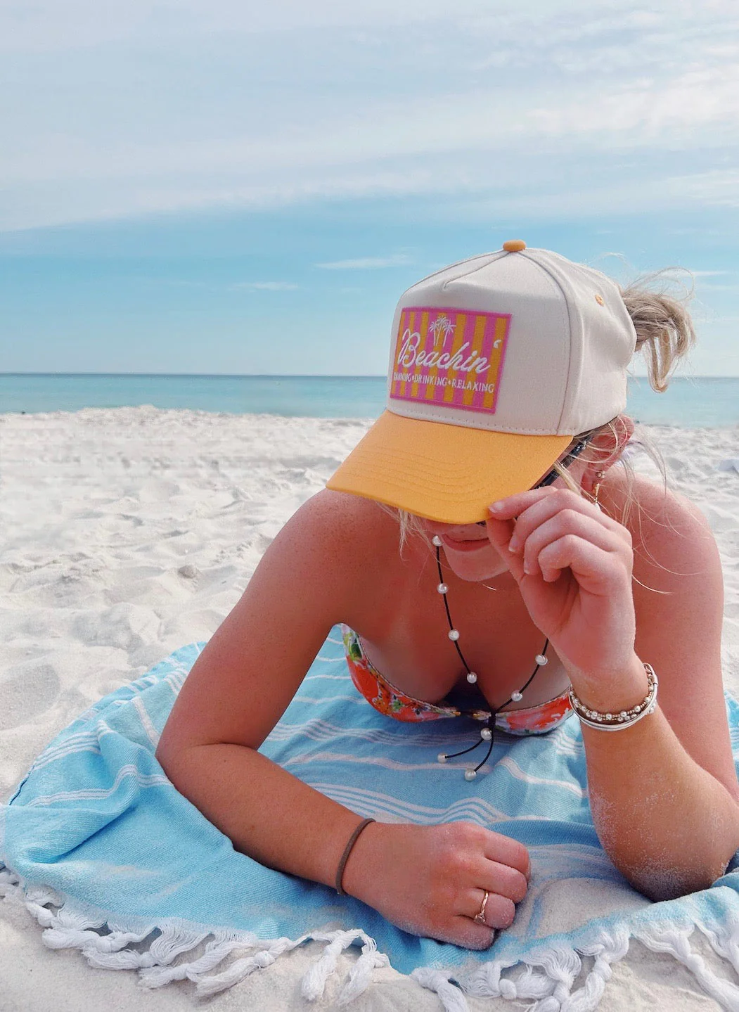Beachin' - Vintage Trucker Hat - Image 17