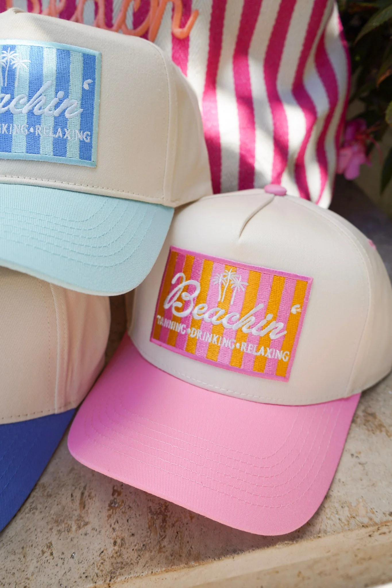Beachin' - Vintage Trucker Hat - Image 4